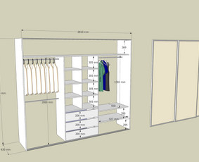 Baldų projektavimas, 2d 3d brėžinai - Spintų stumdomomis durimis projektavimas - 4 Spintų stumdomomis durimis projektavimas - Baldų projektavimas, 2d 3d brėžinai - 4