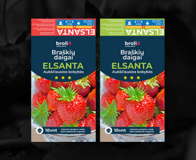 Braškių daigų etiketės brolio | quality plants
