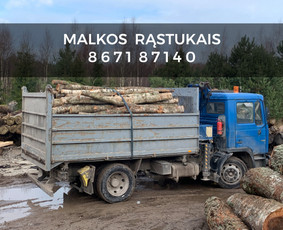 Kokybiškos Lapuočių Malkos, Klaipėda - Malkos rąstais - 1 Malkos rąstais - Kokybiškos Lapuočių Malkos, Klaipėda - 1