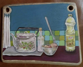 Piešiu ant drobės, medžiagos, sienų, odos / Vilma Stiopinaitė / Darbų pavyzdys ID 1939847