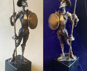 Apdovanojimo skulptūrėlė "Don Kichotas". Bronza, granitas, aukštis 30 cm