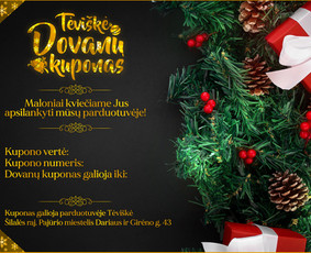 Dovanų kuponas parduotuvei Tėviškė