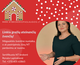 Sertifikuota Nekilnojamojo turto ( NT ) brokerė Vilniuje / Renata Lapinskienė / Darbų pavyzdys ID 1994636