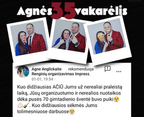 Renginių vedėjo, dj paslaugos / Renginiu organizavimas impress / Darbų pavyzdys ID 2004126