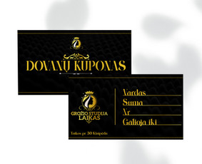 Dovanų kuponas Grožio studija ,, Laikas ".