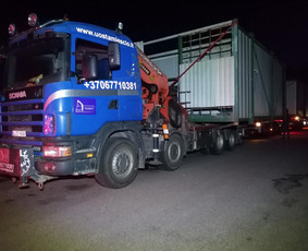 Krano nuoma Klaipėda - fiskaro nuoma Klaipėdoje - galingas / UAB "Uostamiesčio transportas" / Darbų pavyzdys ID 2013236