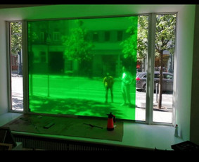 Žalia filtro plėvelė.
