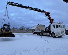 Dalinių krovinių pervežimas Lietuvoje - Fiskaras krovinių pervežimas kranas manipuliatorius tralas - 3