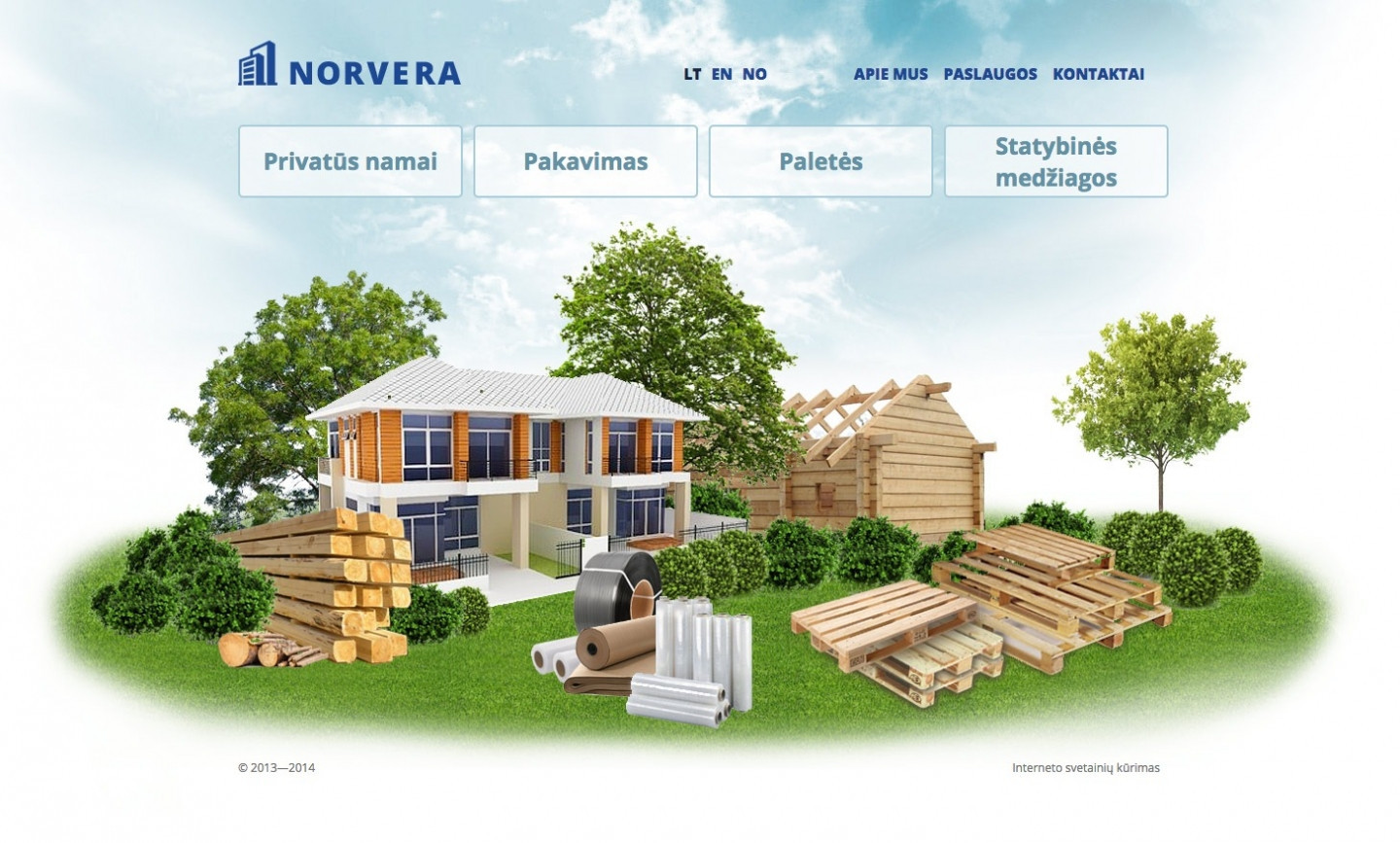 Norvegijos statybos kompanijos svetainė