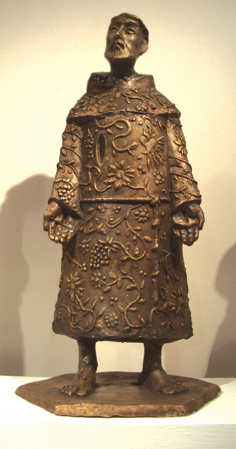 Bronzinė skulptūra „Šv. Pranciškus Asyžietis“, h - 30 cm.