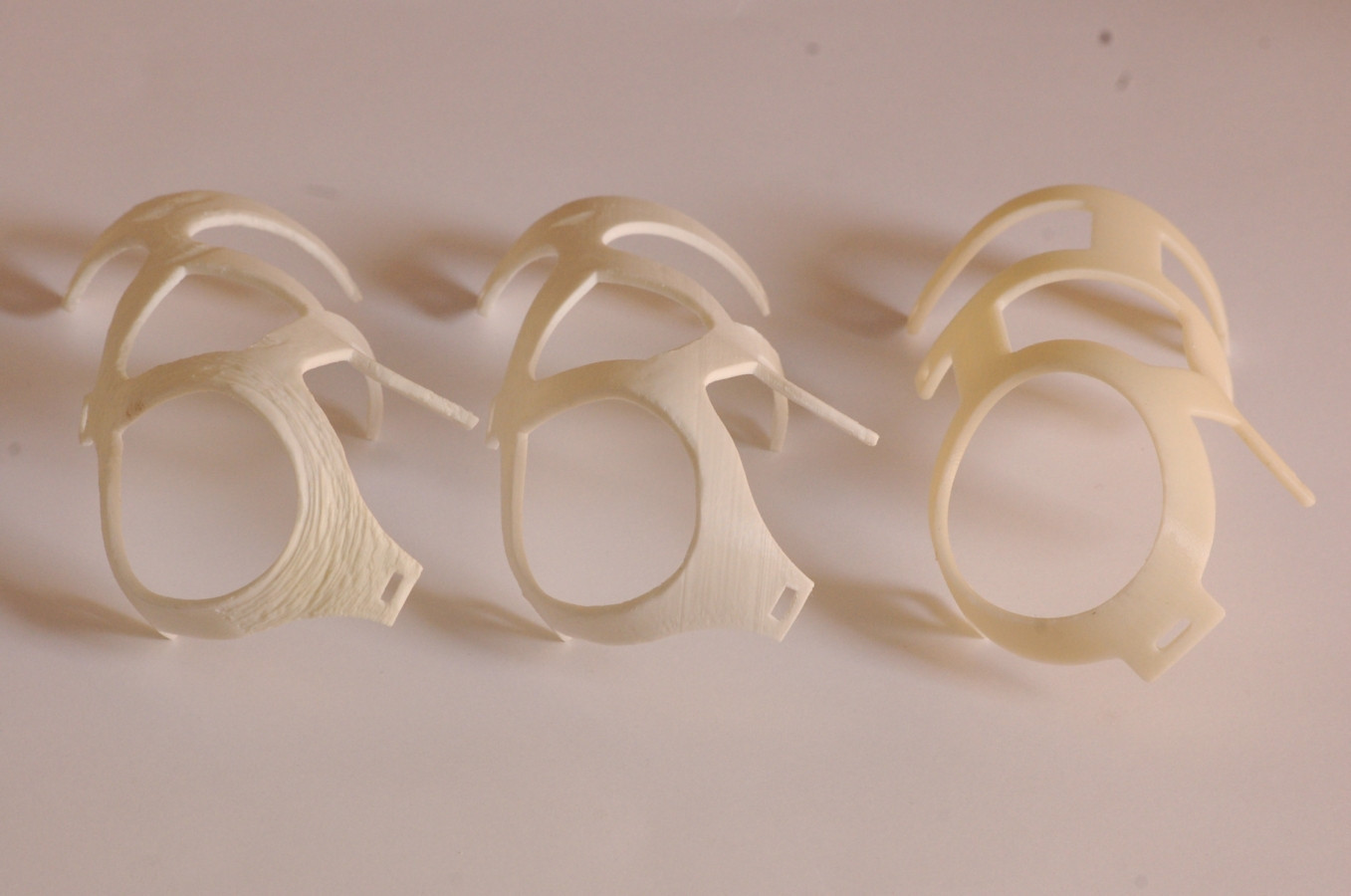 <p>Skirtingais 3D spausdintuvais atspausdintų modelių dalių skirtumai</p>
