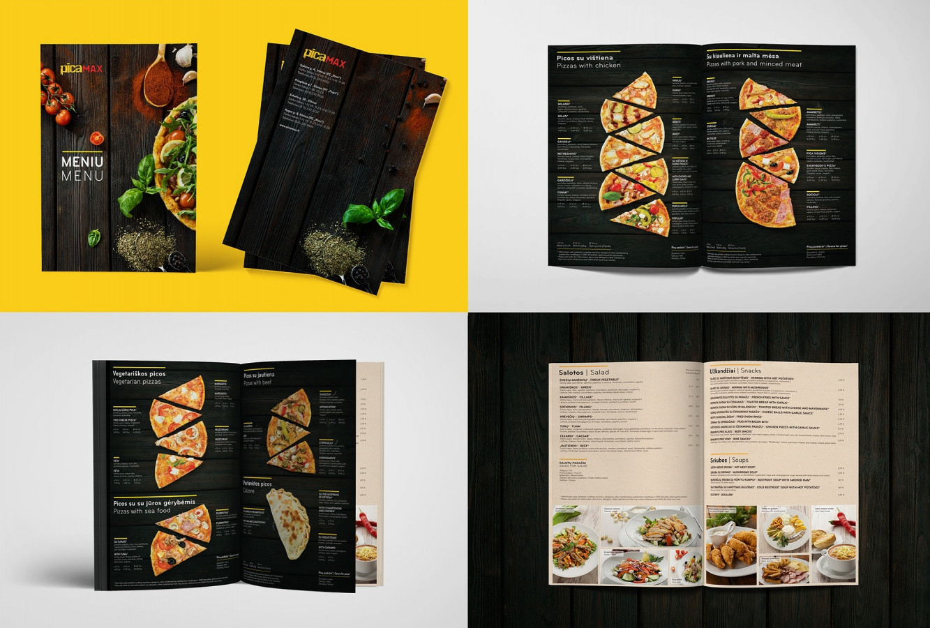 Meniu / Menu | PICA MAX
Peržiūrėti čia / Review here  http://issuu.com/salvitadesign/docs/pagrindinis_meniu_prw…
Idea, food styling, design - Salvita