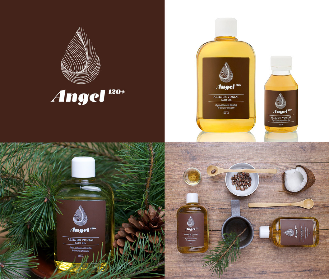 Brendas ir pakuotė vonios aliejui / Bath oil brand and package design | ANGEL 120+