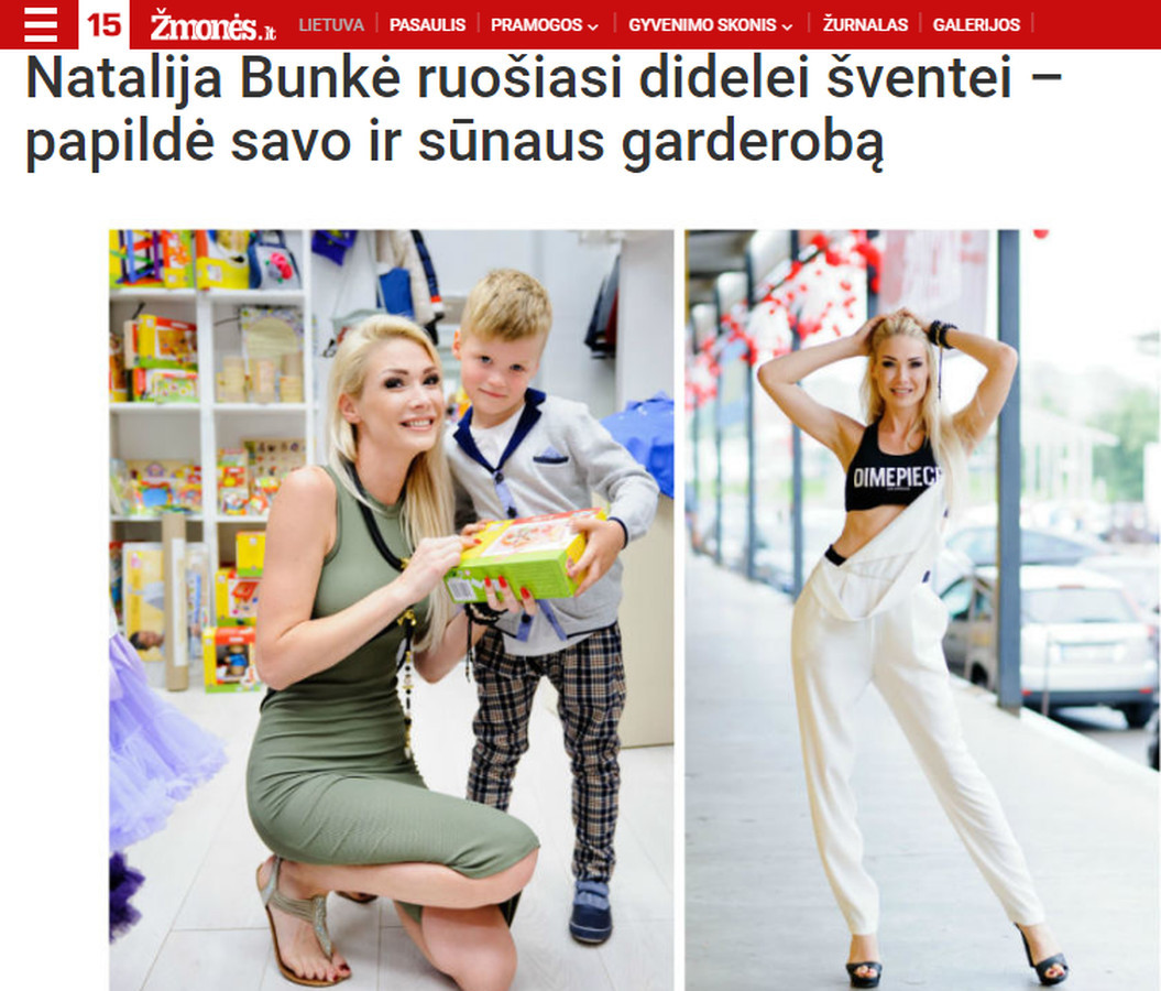 Mano kurtas tekstas apie dainininkės Natalijos Bunkės apsilankymą prekybos miestelyje "Urmas" - portale Žmonės.lt.