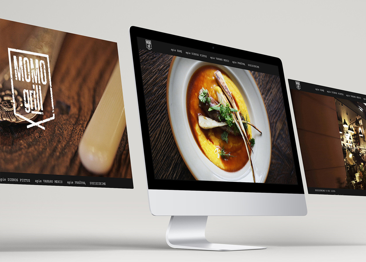 Internetinės svetainės dizainas MomoGrill restobarui