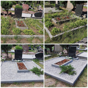 Kaunas Kapų priežiūra, renovacija, tvarkymas. nuotrauka 5 Kapo dekoravimas akmenėliais Kaunas Kapų priežiūra, renovacija, tvarkymas. nuotrauka 5