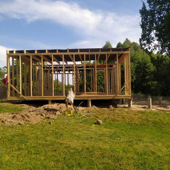 Karkasinių namų, ūkinių pastatų, pirtelių statyba Vilnius Wood House nuotrauka 8