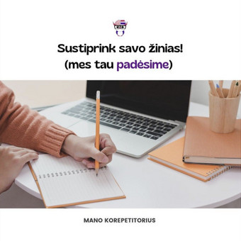 Pasiruošimas VBE egzaminams grupėje iki 5 mokinių - 20 eur/2 ak. val. (virtualiai arba gyvai) Vilnius MB "Mano Korepetitorius" nuotrauka 2 Ruošimas lietuvių kalbos egzaminams Vilnius MB "Mano Korepetitorius" nuotrauka 2