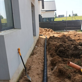 Drenažo įrengimas Vilniaus rajonas Donatas MB Dotech nuotrauka 3
