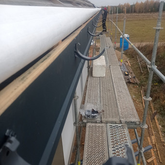 Karkasas+medinis pakalimas Vilnius Rooftas nuotrauka 6 Lietaus nuvedimo sistemos Vilnius Rooftas nuotrauka 6