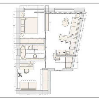 Tai 2D planas, kuriame vaizduojamas baldų išdėstymas patalpoje. Pridedami kai kurie gabaritiniai matmenys Vilnius Unga HOME nuotrauka 5 Baldų planai su konsultacija Vilnius Unga HOME nuotrauka 5