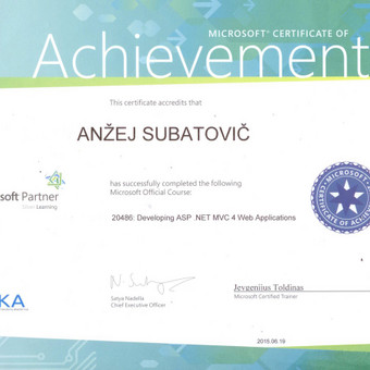 Microsoft sertifikuotas JavaScript, Html, CSS, .Net MVC, Web Developer Vilniaus rajonas Andzej Subatovic nuotrauka 7 Microsoft sertifikuotas JavaScript, Html, CSS, .Net MVC, Web Developer Vilniaus rajonas Andzej Subatovic nuotrauka 7