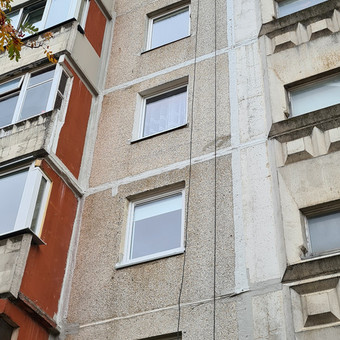 Nestandartiniai darbai aukštyje. Kaunas MB "Aukštalipiai" nuotrauka 1 Pramoninis alpinizmas Kaunas MB "Aukštalipiai" nuotrauka 1