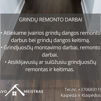 Grindų dangos remonto darbai Klaipėda Sergejus nuotrauka 21