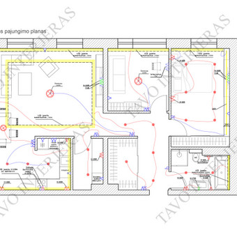 Standartinių objektų ( butas, namas, viešos paskirties objektai iki 130m2) elektros planų kainos: vieno aukšto abjektas iki 130m2 - 250€, dviejų aukštų objektas iki 130m2 - 350€. Vilnius Tavo interjeras nuotrauka 2 Apšvietimo projektavimas Vilnius Tavo interjeras nuotrauka 2