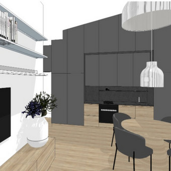 Sketchup 3D modelis. Kuriamas užsakant pilną ar dalinį interjero projektą Palanga Julija Piekienė nuotrauka 2 Interjero vizualizacijų kūrimas Palanga Julija Piekienė nuotrauka 2