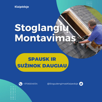 Kaina už standartinio dydžio stoglangį. Montavimo kaina priklauso nuo Dydžio (Didesni - Brangiau). Stogo nuolydžio ir aukščio (Sudetingas prieimas - Brangiau).Papildomi darbai (Seniem namam -Brangiau) Klaipėda Stogo dengimas - 𝙀𝙧𝙞𝙠𝙖𝙨 𝙅𝙪𝙠𝙣𝙖 👷 nuotrauka 2 Stoglangių montavimas Klaipėda Stogo dengimas - 𝙀𝙧𝙞𝙠𝙖𝙨 𝙅𝙪𝙠𝙣𝙖 👷 nuotrauka 2