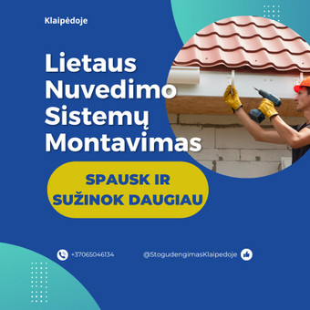 Kaina priklauso nuo stogo sudėtingumo ir geometrijos (Status nuolydis, kelių lygių stogai, daugybė kampų - Brangiau). Papildomi darbai (Senų latakų numontavimas - Brangiau). Stogo aukščio, prieinamumo Klaipėda Stogo dengimas - 𝙀𝙧𝙞𝙠𝙖𝙨 𝙅𝙪𝙠𝙣𝙖 👷 nuotrauka 3 Lietaus nuvedimo sistemos Klaipėda Stogo dengimas - 𝙀𝙧𝙞𝙠𝙖𝙨 𝙅𝙪𝙠𝙣𝙖 👷 nuotrauka 3