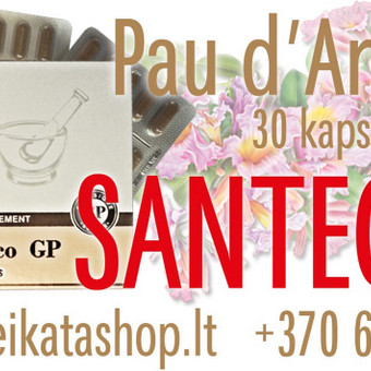 Pau d”Arco GP 30 kaps SANTEGRA Klaipėda Alla Nekrasova nuotrauka 23