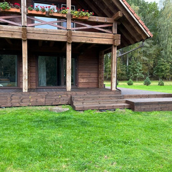 Kaina su medžiagomis AB impregnuotos pušies terasos, taip pat gaminame ir montuojame termo medienos, maumedžio terasas ( 130 eur/m2), terasos tvirtinamos nematomais Camo varžtais. Ilgametė patirtis Klaipėda Marwood Terasos nuotrauka 5 Terasos/terasų montavimas Klaipėda Marwood Terasos nuotrauka 5