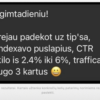Lengvai suprantamos, konkrečios SEO konsultacijos ir praktiniai mokymai įmonių darbuotojams, specialistams (pvz. tekstų rašytojams). Susisiekite! Vilnius SEOAuditas.lt / Mantas Tamošaitis nuotrauka 7 SEO konsultacija ir SEO mokymai Vilnius SEOAuditas.lt / Mantas Tamošaitis nuotrauka 7