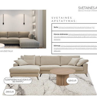 Interjero stilistinės koncepcijos sukūrimas "moodboard" formatu, fragmentinės vizualizacijos, techniniai planai, apdailos medžiagų parinkimas. Vilnius Guthouse nuotrauka 2 Interjero projektas "MINI" Vilnius Guthouse nuotrauka 2