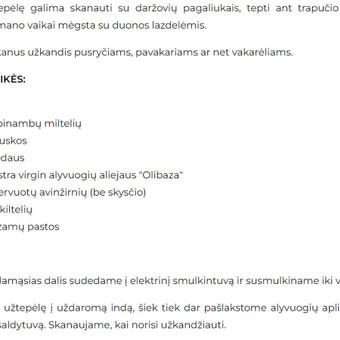Kulinarinių tekstų redagavimas Šiauliai Redaktorė Rūta nuotrauka 6