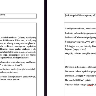 Gyvenimo aprašymo (CV) redagavimas Šiauliai Redaktorė Rūta nuotrauka 42