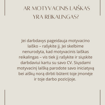Motyvacinio laiško rašymas Klaipėda Greta Narkutė nuotrauka 3
