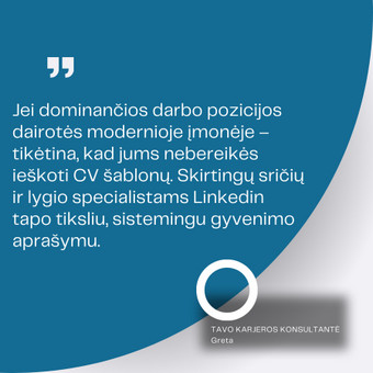 LinkedIn profilio sukūrimas Klaipėda Greta Narkutė nuotrauka 4