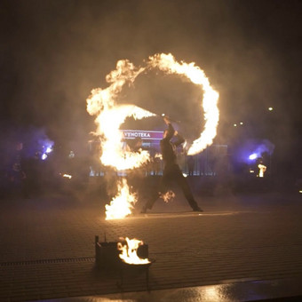 Ugnies ir lazerių šou Kaunas Ugnies teatras nuotrauka 2