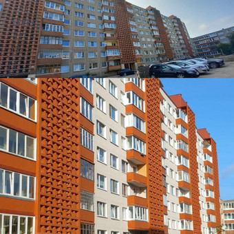 Dažome tik su sertifikuotais dažais, hermetiku, elastinu ir termokeramika. Klaipėda MB "Uostamiesčio aukštalipiai" nuotrauka 3 Dažymo darbai aukštyje Klaipėda MB "Uostamiesčio aukštalipiai" nuotrauka 3