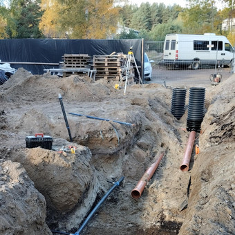 Lietaus sistemų, drenažo montavimas Klaipėda MB “Rinvesta” nuotrauka 2 Lietaus nuotekų tinklų montavimas Klaipėda MB “Rinvesta” nuotrauka 2