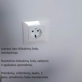 Kištukinių lizdų, jungiklių montavimas Vilnius MB Tropnita nuotrauka 14