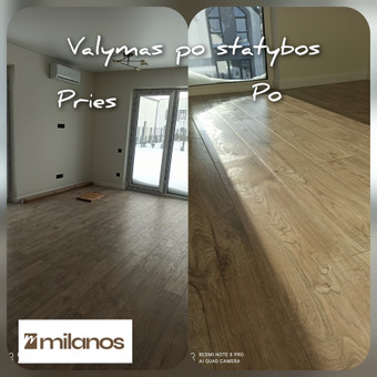 Valymas po statybos, remonto darbų Vilnius MB "Milanos" valymo paslaugos nuotrauka 2