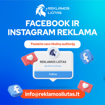 Facebook ir Instagram reklama yra vienas iš efektyviausių būdų skatinti prekės ženklo žinomumą bei pardavimus. Galime užtikrinti, kad su mūsų komanda galėsite jaustis saugiai siekdami naujų aukštumų📈 Vilnius Reklamos Liūtas nuotrauka 7 Facebook reklama Vilnius Reklamos Liūtas nuotrauka 7