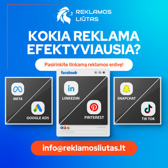 Facebook / Instagram, Google, LinkedIn, Tik Tok, Snapchat, Pinterest, Microsoft, Reddit reklama įmanoma su mūsų komandoje dirbančiais specialistais 👨💻. Galime pasirūpinti viskuo nuo A iki Z! 👌 Vilnius Reklamos Liūtas nuotrauka 2 Reklamos internete kūrimas Vilnius Reklamos Liūtas nuotrauka 2