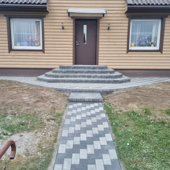 Laiptai iš trinkelių Klaipėda Mb Pajūrio trinkelita nuotrauka 2