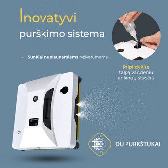 Nuomojame 2023 metų langų valymo robotą HESTER M2pro. Išvalykite nors 1000 langų! Panevėžys MB Šluostė nuotrauka 2 Langų roboto nuoma Panevėžys MB Šluostė nuotrauka 2
