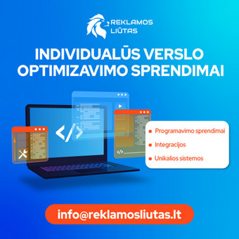 Reikalingi individualūs programavimo sprendimai (įvairios automatizacijos, integracijos tarp sistemų, unikalios sistemos ir t.t.)? Reklamos Liūto specialistai čia tam, kad išpildytų Jūsų poreikius! 👨 Vilnius Reklamos Liūtas nuotrauka 10 Individualūs programavimo sprendimai / Verslo valdymo sistemos / Integracijos Vilnius Reklamos Liūtas nuotrauka 10
